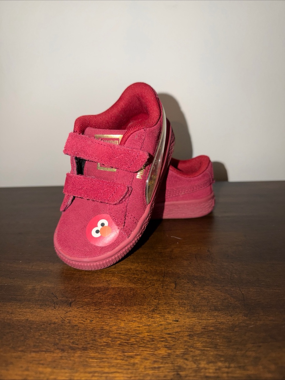 Puma x Sesame Street 50th Elmo Red Suede Sneakers Toddler Size 6C EUC Rare